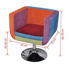 Tidyard Sedia Cubo Sgabelli da Bar e Pranzo, Patchwork Altezza Regolabile, Poltroncine Salotto, Casa Elegante e Semplice