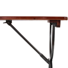 Tavolo Linz ideale per le feste in giardino terrazza legno scuro 150cm