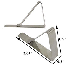 MotGlobal - Clip per tovaglia in acciaio inox, per tavoli spessi, confezione da 30 pezzi, colore: Argento