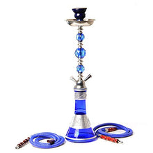 XJJY 22"Shisha Narghilè Tubo con 2 Tubi Flessibili, Set di fumi di Partito Senza nicotina,Blu