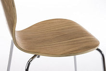 CLP Set 2 Sedie Impilabili Diego in Legno Robusto I Sedie Attesa con Telaio in Metallo I Sedie Ergonomiche E Facili da Pulire, Colore:Quercia