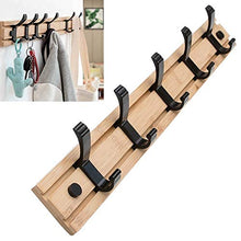 STZLY Appendiabiti Moda Legno Libero di punzonatura Hook Coat Rack Gancio del Gancio for la Camera da Letto Soggiorno o Guardaroba, Risparmiare Spazio Dimensioni: 5 Ganci