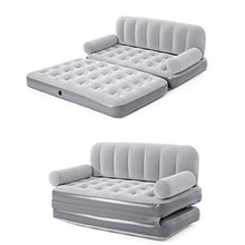 Poltrona Divano Letto 2 posti Gonfiabile Grigio con Pompa elettrica Sofa Relax per Giardino Piscina Campeggio Comoda e Resistente Uso Interno ed Esterno