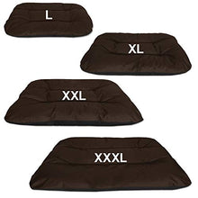 BedDog® 2 in 1 Letto per Cane Rex L Fino a XXXL, 9 Colori a Scelta, Cuscino, Divano, Cestino per Cane, Marrone/Nero L