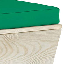 SKM Set Divani da Giardino su Pallet 5 pz con Cuscini Legno Abete (82.2kg) Verde-3473
