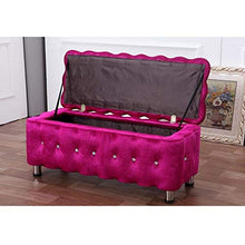 Pouf Panca Ottomana Stoccaggio Ottomano Bench Poggiapiedi Trapuntato in Tessuto Imbottito Scarpe Panca Living Room Divano Banco Bedroom End Sgabello Poggiapiedi con Ascensore Top