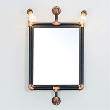 WZH Specchi da Bagno Specchio da Bagno sospeso Specchio Decorativo Supporto Specchio | Specchio da Parete e Specchio da Barba per Il Trucco | Cornice Metallica