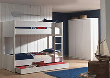 Vipack LAKL1314 Lara-Armadio a 3 Ante, in MDF Laccato, Colore: Bianco, 166 x 57 x 204,5 cm