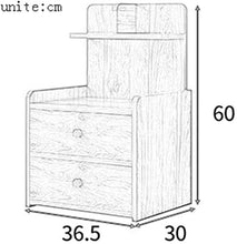 AIYIXUE utile comodino comodino 2 cassetti camera da letto semplice armadio 36,5 x 30 x 60 cm
