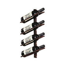 HTDZDX Portabottiglie Galleggiante da Parete in Ferro battuto con ripiano e Porta Bicchieri in Vetro Porta Bicchieri (Size : Hold 4 Bottles)