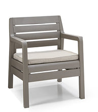 Keter Delano Lounge Set, Set Mobili da Giardino con Divano 2 Posti 2 Poltrone e Tavolino, Cappuccino