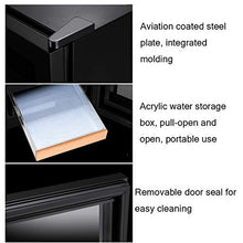 Acciaio Inossidabile Cigar Cabinet Idratante Governo Cedro Spagnolo Di Legno Della Struttura 100 Cigar Cabinet Cigar Humidor Può Visualizzare Umidità Regalo ( Color : Black , Size : 25*50*45cm )