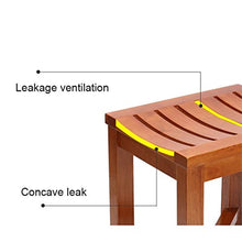 LYP Sedia Comoda per Anziani Sgabello da Bagno con Seduta in Legno massello con Panca per scarpiera in Legno massello, Sgabello da Bagno in bambù Impermeabile