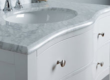 Rubeza - Vanità da bagno Tarsus 900 mm, in marmo italiano bianco