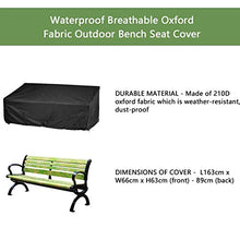 REW 2 coprisedili per panca da giardino in tessuto Oxford 210D con coulisse (134 x 66 x 89 cm)