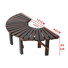Creative LDF Panca da Giardino in Legno Panchina Ad Albero, Panca da Esterno Semicircolare da 120 Cm Panchine da Giardino in Legno Duro Decorazione di Mobili da Giardino in Legno Anticorrosivo