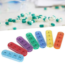 Scatola per medicinali, organizer portatile per pillole in plastica per alimenti, scatola per medicinali colorata con custodia per integratori di medicinali