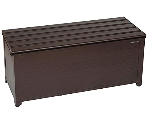 XLLLL Cassapanca da Esterno Baule Rattan Cassa Panca Portattrezzi Giardino Copri Bidoni Immondizia Portabidoni Spazzatura Madie Panchina Scatola di Immagazzinaggio All'Aperto Ideale,120 * 45 * 48.5cm