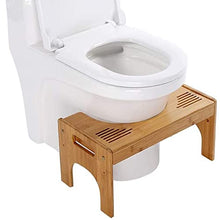 Sgabello per WC, in bambù, regolabile in altezza, contro emorroidi, ostruzioni, flatulenza (persone anziane, bambini, gravidanza), 45,5 cm x 28 cm x 24,5 cm