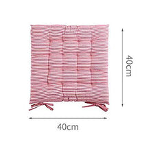 XHNXHN Cuscini per sedie Trapuntati addensati, Imbottiture per sedili a Righe Interni per Esterni Morbidi Imbottiti Traspiranti per la casa Cuscini per sedie da Pranzo con Lacci Blu 40x40 cm (16x16