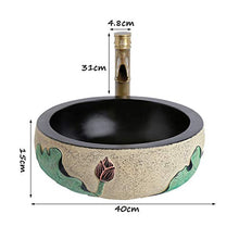 Yxx max -Lavabo Art contatore Bacino al di sopra, Semplice Moderna Rotonda Lavatoio Stand lavandino del Bagno (40x15cm) Lavandino del lavabo