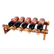 Espositore per Vino Elegante e Semplice Portabottiglie Impilabile a 5 Strati Portabottiglie in Legno da 25 Portabottiglie, HJJ