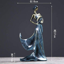 Decorazione Semplice e Creativa Portabottiglie Semplice e Creativo Tavolo Semplice e Creativo Decorazione, Dea Scultura in Resina Soggiorno Armadietto Del Vino Artigianato Ristorante, PZW, Blu