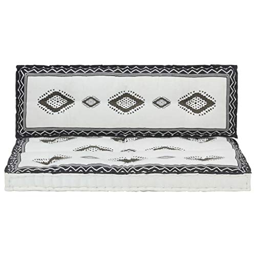 Festnight Set Cuscini da Giardino Cuscino per Divani Pallet Cuscino Lungo per Panchina con Schienale 120 x 80 x 50 cm per Panca da Esterno ed