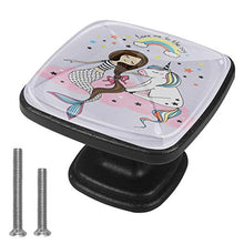 Pomelli per armadietti da cucina, con unicorno, a forma di sirena, arcobaleno, pomelli per cassetti per credenze, armadi, bagno o ufficio, confezione da 4