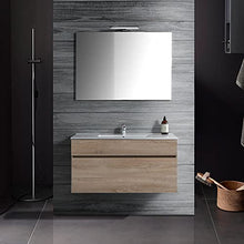 bonussi Mobile Bagno Sospeso 60 cm Lavabo Specchio e Cassettone Gabriel Rovere Well
