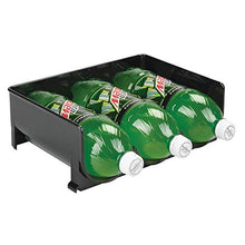 mDesign Set da 8 portabottiglie vino e bevande – Portabottiglie frigo impilabili e con pratici manici – Scaffale portabottiglie per la cucina in plastica senza BPA – nero