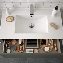 Yellowshop. - Mobile Bagno sospeso 60 Cm Legno cassetto vano lavabo specchiera LED MOD. Noja (Grigio Opaco)