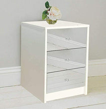 LMYTech Comodino A Specchio, 3 Cassetti, Camera da Letto, Soggiorno, Dormitorio, Tavolino Portaoggetti, Facile da Montare
