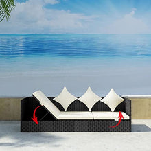 vidaXL Divano da Giardino con Cuscini Sofa con Cuscini Salotto Salottino Arredo Esterno Mobili da Giardino Sedile per Patio Grigio in Polyrattan