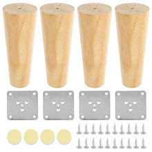 WSZMD 4pcs Gambe Mobili in Legno Massello 8 Cm 15 Cm 20 Cm 20cm Cono Inclinato Divano Letto Tavola E Sedia Piedi di Ricambio Piedi in Pendenza, Comodino (Color : 15CM X 4PCS)