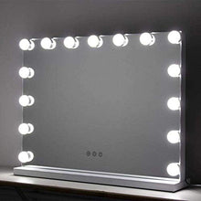 HFFFHA Specchio da Trucco Illuminato Vanity Specchio da Tavolo Specchio da Trucco LED Specchio da Trucco da Tavolo Specchio cosmetico con luci 15