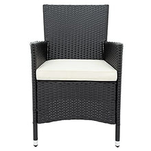 Belissy Tavolo Da Giardino Con Sedie Tavolo Giardino Con Sedie Sedie Da Giardino Tavolo Da Pranzo Giardino Con Sedie,Set Da Pranzo Con 6 Sedie E Mobili Da Giardino,Resistente Alle Intemperie,Nero