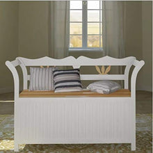 Cikonielf Cassapanca da Giardino con i Braccioli Curvi,Baule da Giardino Impermeabile,per Uso Interno Che Esterno,Lavorati a Mano,Legno massello di Abete,126 x 42 x 75 cm
