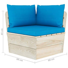 vidaXL Divano Angolare Modulare su Pallet in Legno di Abete Impregnato