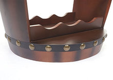 Mendler Portabottiglie a Forma di Botte HWC-T879 Legno di eucalipto 34x37x66cm per 14 Bottiglie