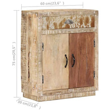 vidaXL Credenza Armadietto con Cassetti e Ante Mobiletto Decorativo Dispositivi Multimediali Arredamento 60x30x75 cm Legno Massello Mango