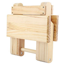 Haofy Panchina Pieghevole Piccola, Panca Pieghevole in Legno, panchina Quadrata in Stili rurali