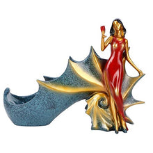 Summer Surprise Statuetta portabottiglie, statuette Statuette portabottiglie per vino Statuette portabottiglie per vino Portabottiglie per vino, per ufficio(BS023-2 Red Girl)