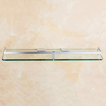 AINIYF Bagno Bagno Doccia Mensola Organizzatore Parete Punch Libero Vetro temperato di Alluminio dello Spazio Nail-Colla Libera WC 1 Tier, 6 Formati