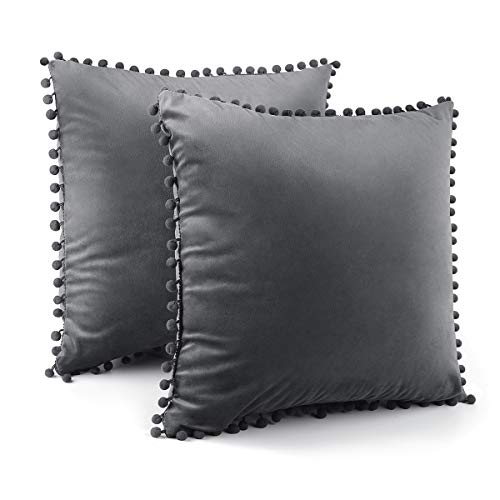 EASY EAGLE Federe in Velluto Copricuscini Decorativi Fodere Quadrate per Cuscino per Divano Casa, 45X45cm, Confezione da 2