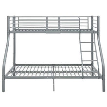 BIGTO - Struttura letto a castello in metallo, per camera da letto, colore: grigio, 140 x 200 cm, 90 x 200 cm