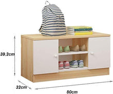 YANG Corridoio Shoe Rack Cambio di Scarpe da banco da Letto in Legno Poggiapiedi Bagagli Petto Guardaroba Dressing Table Sgabello Ottomana 80X32X39.2CM
