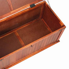 BIGTO - Cassapanca Vintage in Legno di Acacia Massiccio, per Camera da Letto, Armadio, casa, Marrone, 90 x 45 x 40 cm