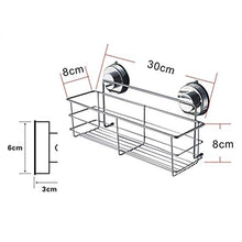 ZYNSGYYS Mensola Doccia No Foratura Profonda Mensole Doccia Caddies Basket archiviazione Ventose in Acciaio Inox con Montaggio a Parete 30cm / 12 Pollici 0111