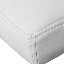 Songmics 2 x Sgabello da Bar/Cucina, finta pelle, Regolabile e Girevole a 360°, Schienale e Poggiapiedi, Struttura in Acciaio Cromato, Peso max: 200 kg, Bianco LJB64W, PU, 38 x 44,5 x (95-115) cm